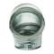 Lambro Deflect-O 3 in. L X 3 in. D Silver Aluminum Vent Elbow DE903 - alternate 4